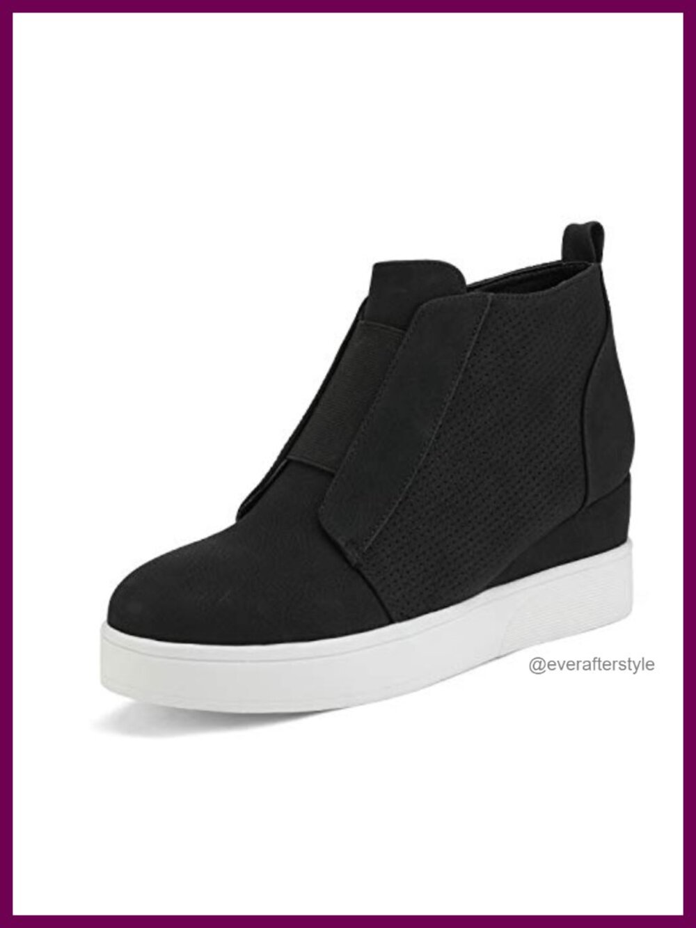 Platform Wedge Sneakers Ankle Booties Round Toe PU Perforated